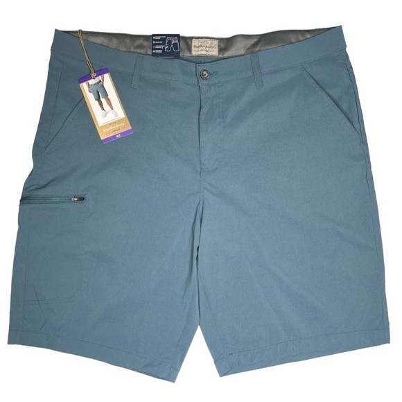 NWT WEATHERPROOF VINTAGE Men's Nylon Stretch Trail Shorts Greyish Blue Size 40 - Picture 5 of 16